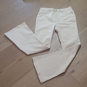 EUC Idyllwind Pants Women's sz 12/32L Cream/Tan High Rise Bootcut Pants